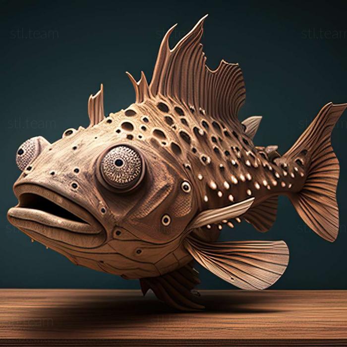 3D model American shubunkin fish (STL)